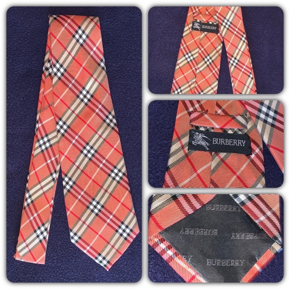 Burberry Other - BURBERRY Nova Check in Orange Beige Classic Tie